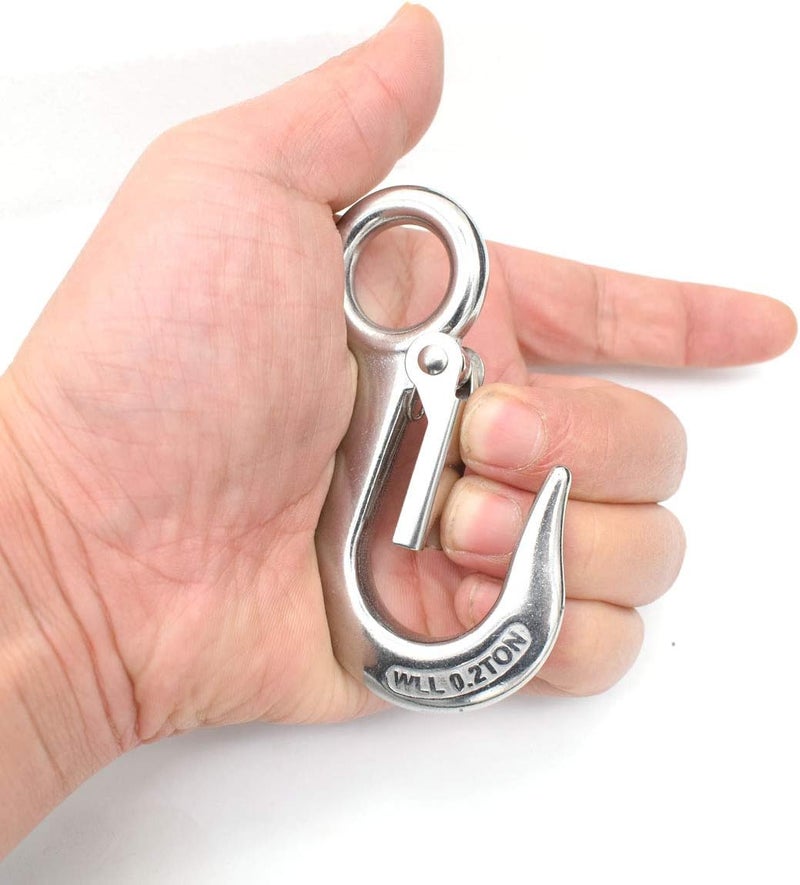 Alele Grab Hooks,Slip Hooks,304 Stainless Steel Lifting Hook Rigging Accessory,440 lbs.Work Load (Grab Hooks 0.2t) - Image 2